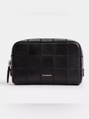 Coachtopia Cosmetic Pouch In Checkerboard Upcrafted Leather CBE90